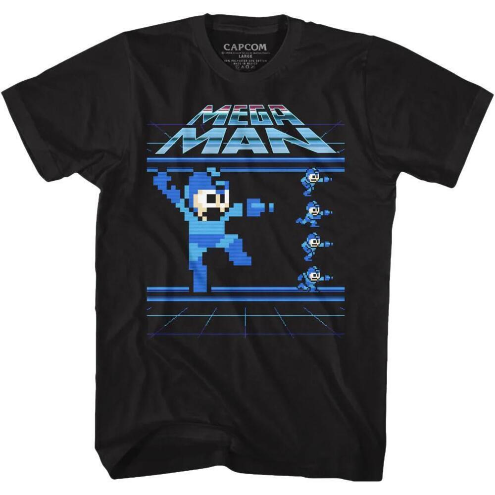Jumping And Running Mega Man Tshirt